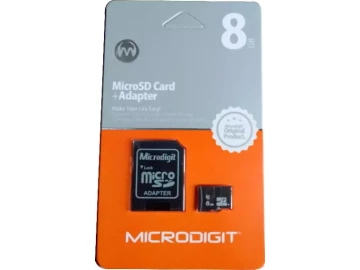 8GB MICRODIGIT microSD card + Adapter-
